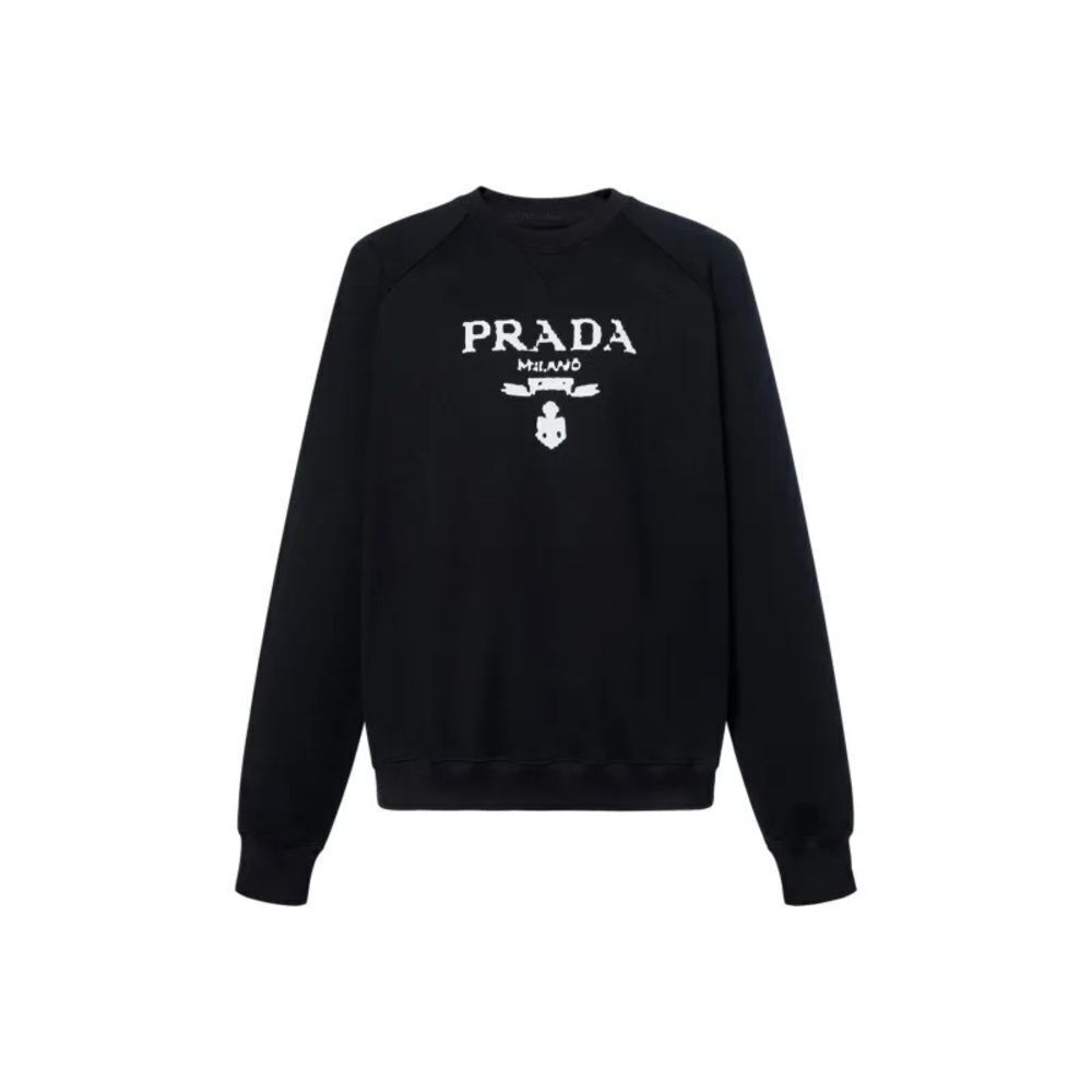 NWOT PRADA Printed Cotton Fleece Crewneck Sweatshirt